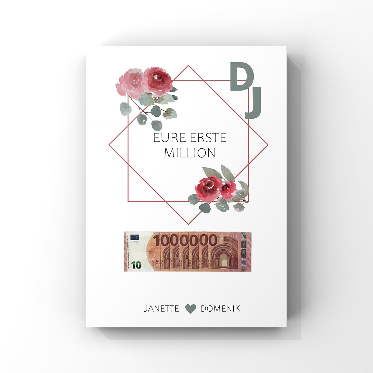 Hochzeitsposter Digital "Eure Erste Million" Hochzeitsgeschenk