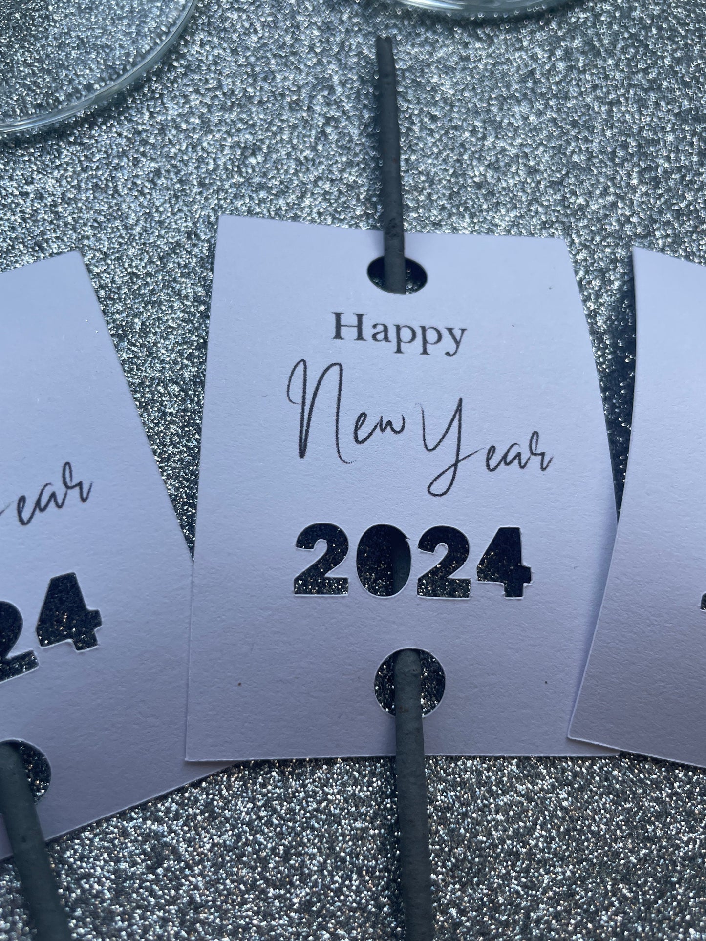 Sylvester Anhänger Wunderkerzen Happy New Year
