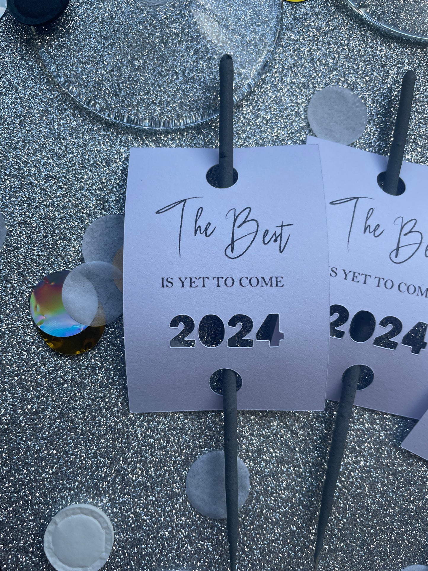Silvester Wunderkerzen Etiketten Deko „The best is yet to come“