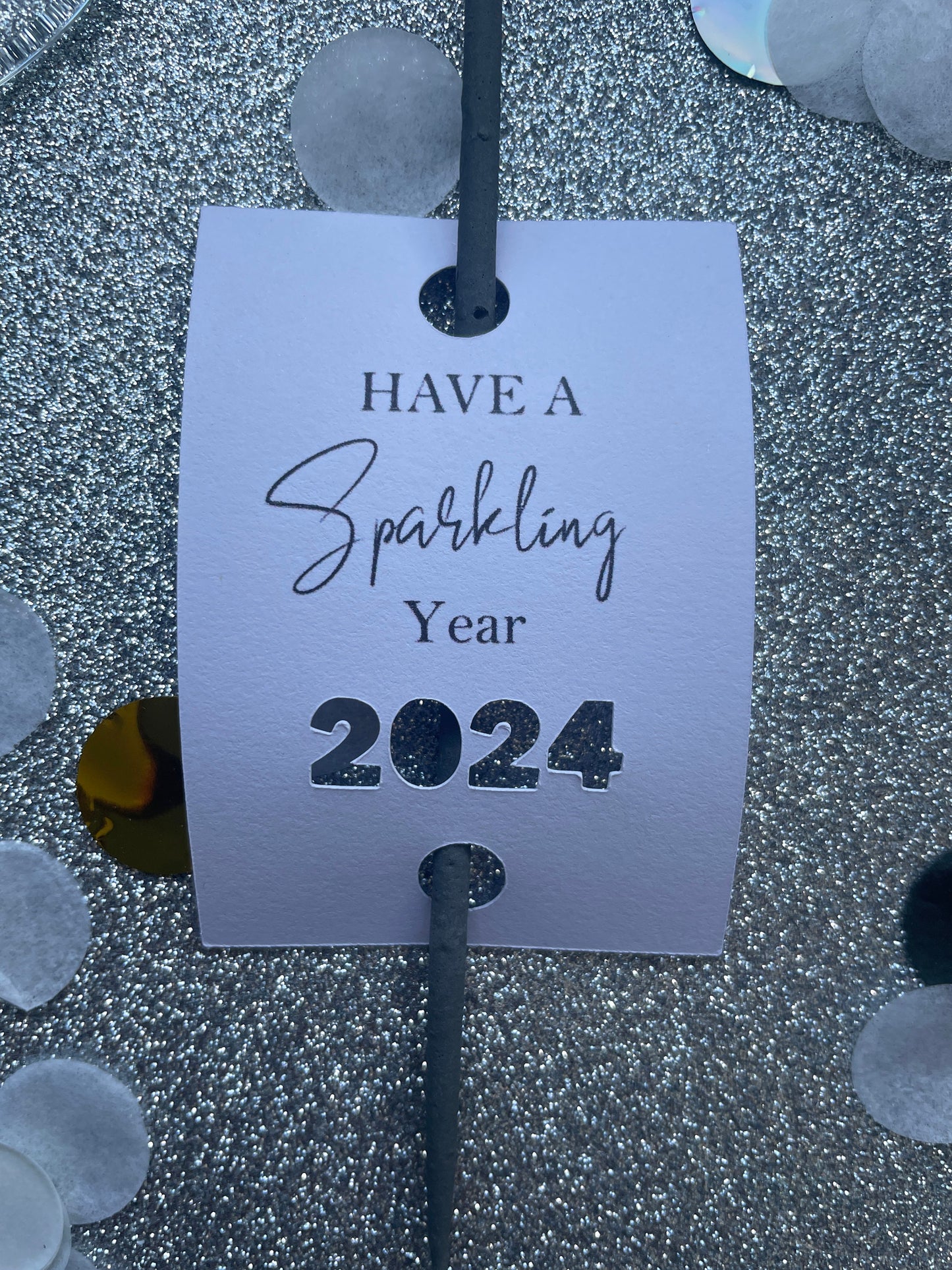Wunderkerzen Anhänger Sylvester "Have a Sparkling Year"