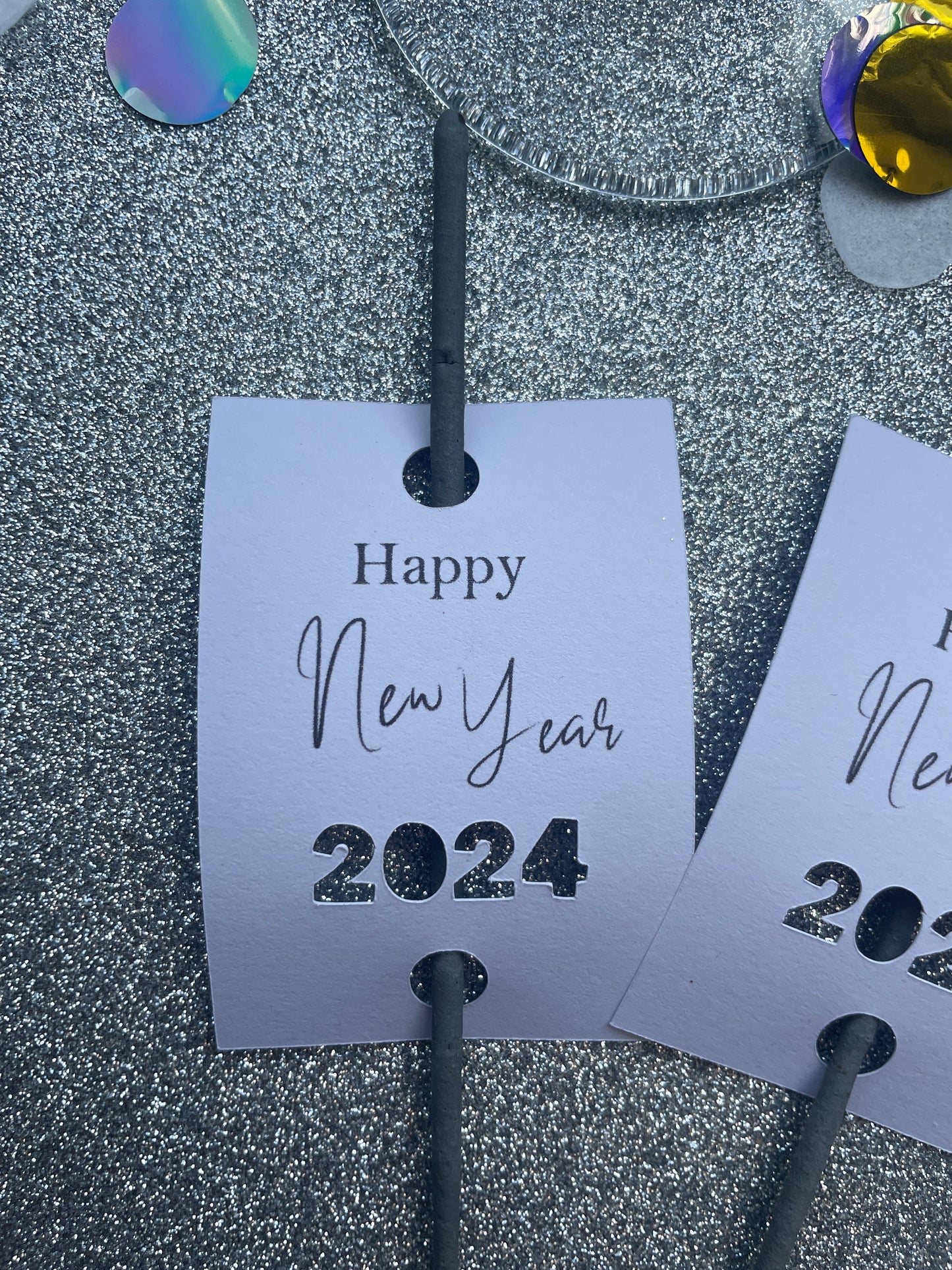 Sylvester Anhänger Wunderkerzen Happy New Year