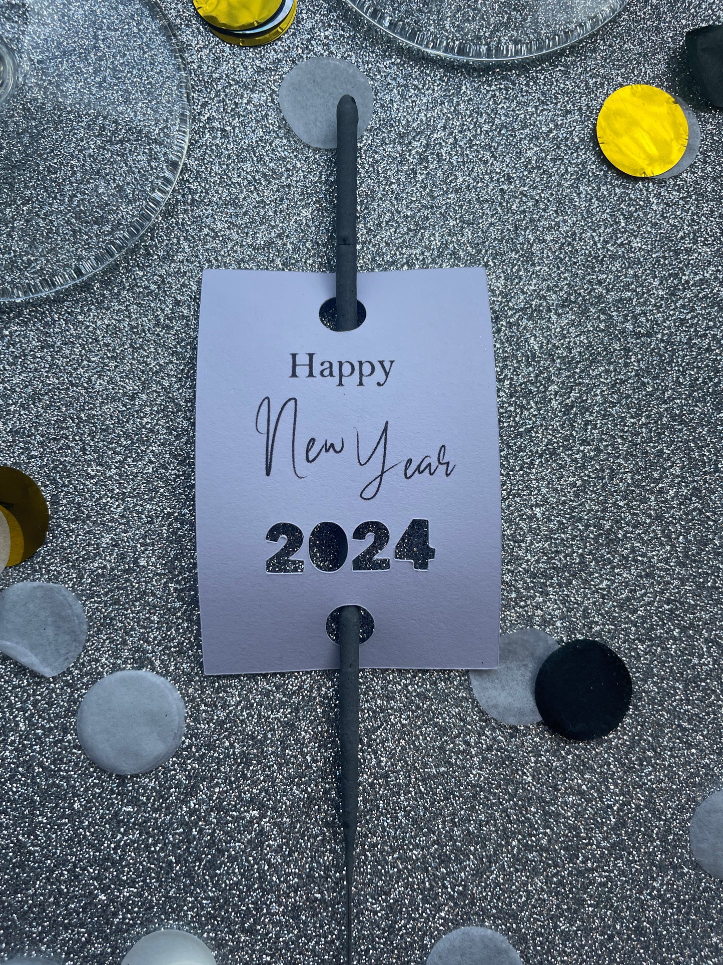 Sylvester Anhänger Wunderkerzen Happy New Year