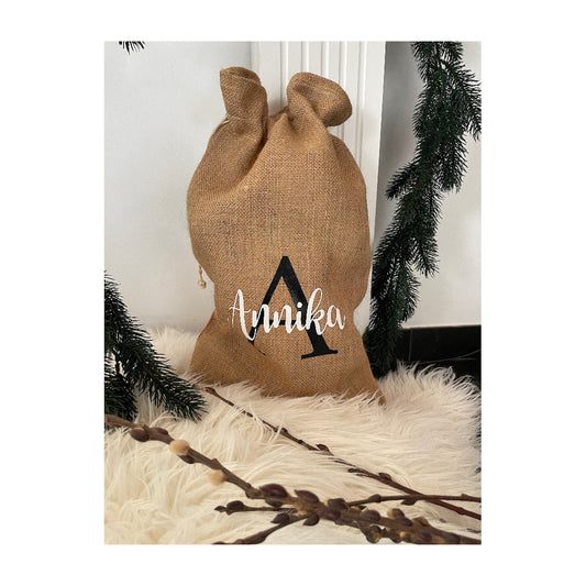 Nikolaussack Jute Weihnachtsgeschenk personalisiert