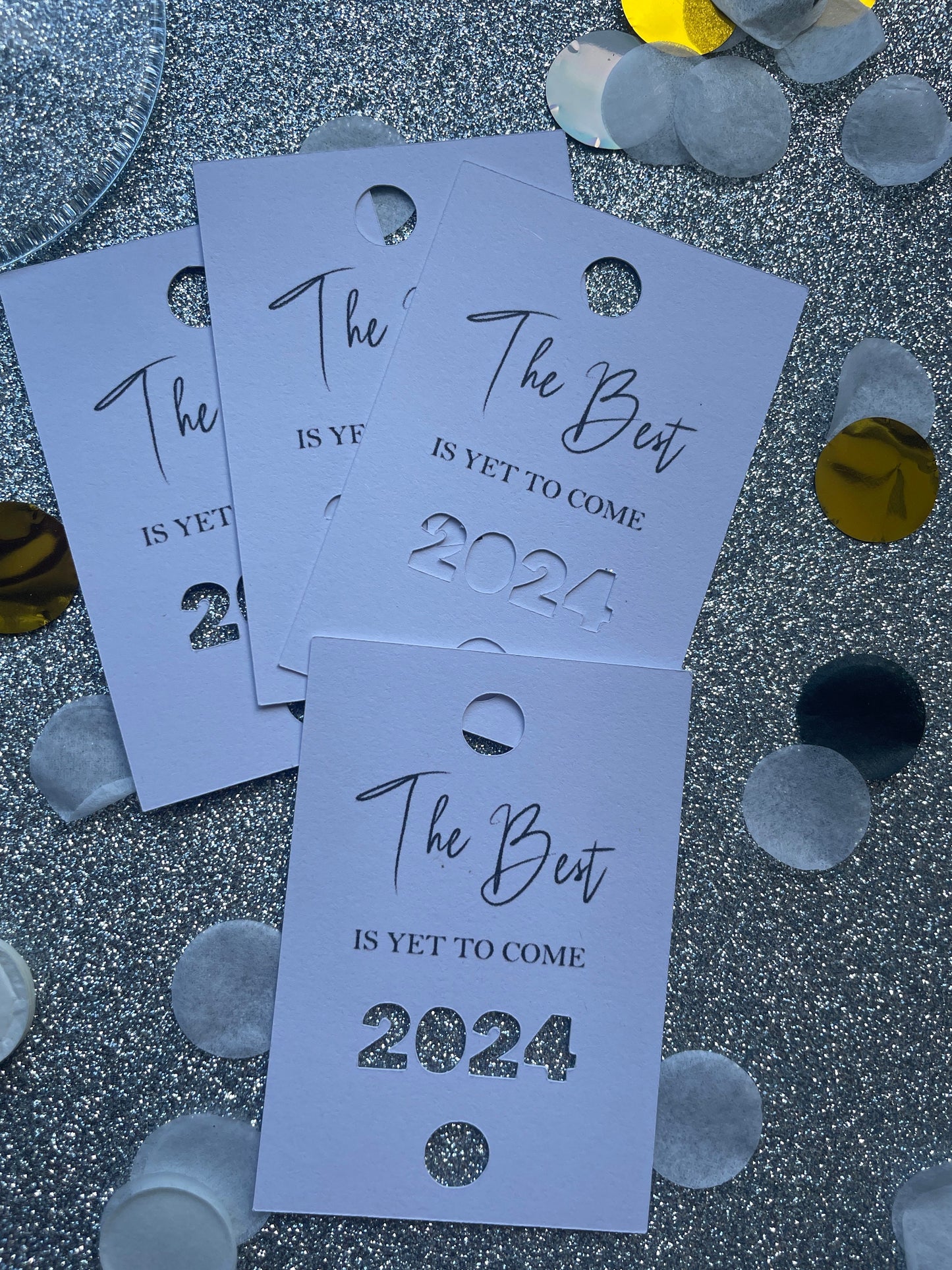 Silvester Wunderkerzen Etiketten Deko „The best is yet to come“