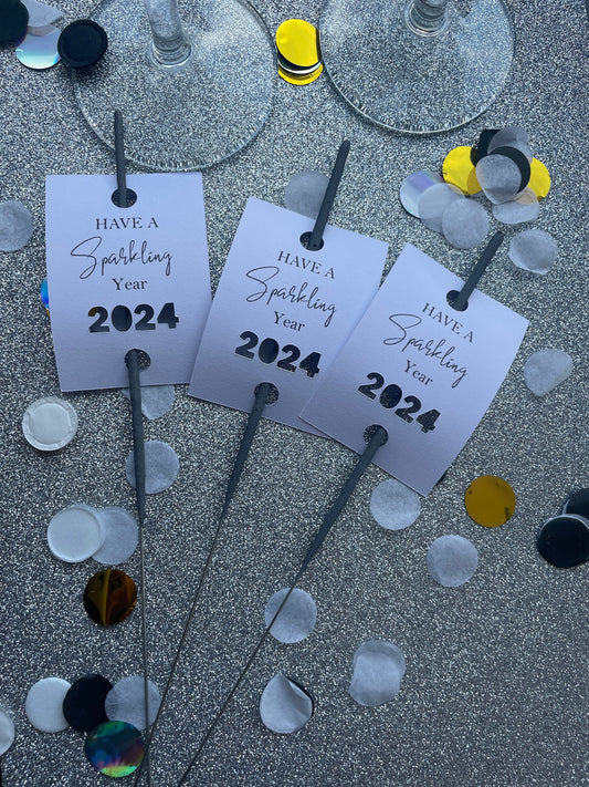 Wunderkerzen Anhänger Sylvester "Have a Sparkling Year"